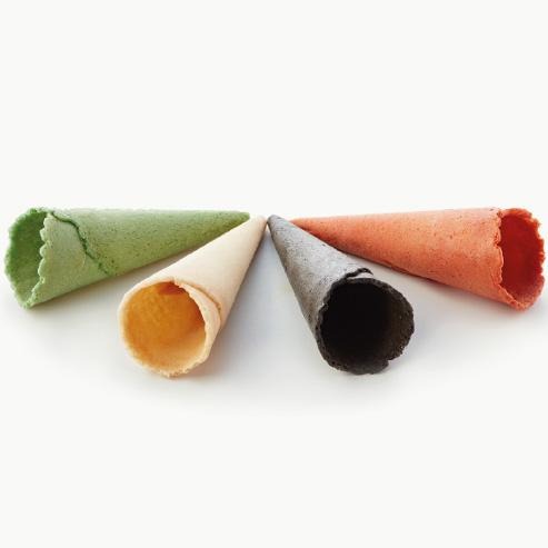 Mini Cone Assortment 4 Flavours Coating 180pcs MASDEU - Gourmet de Paris : French Food